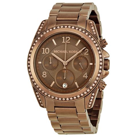 Michael Kors Blair Chronograph Brown PVD Ladies Watch MK5493